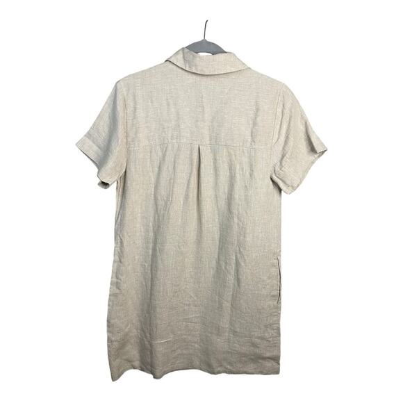 Madewell‎ V-Neck 100% Linen Mini Dress in Natural Undyed Size XS NWT - Picture 6 of 12
